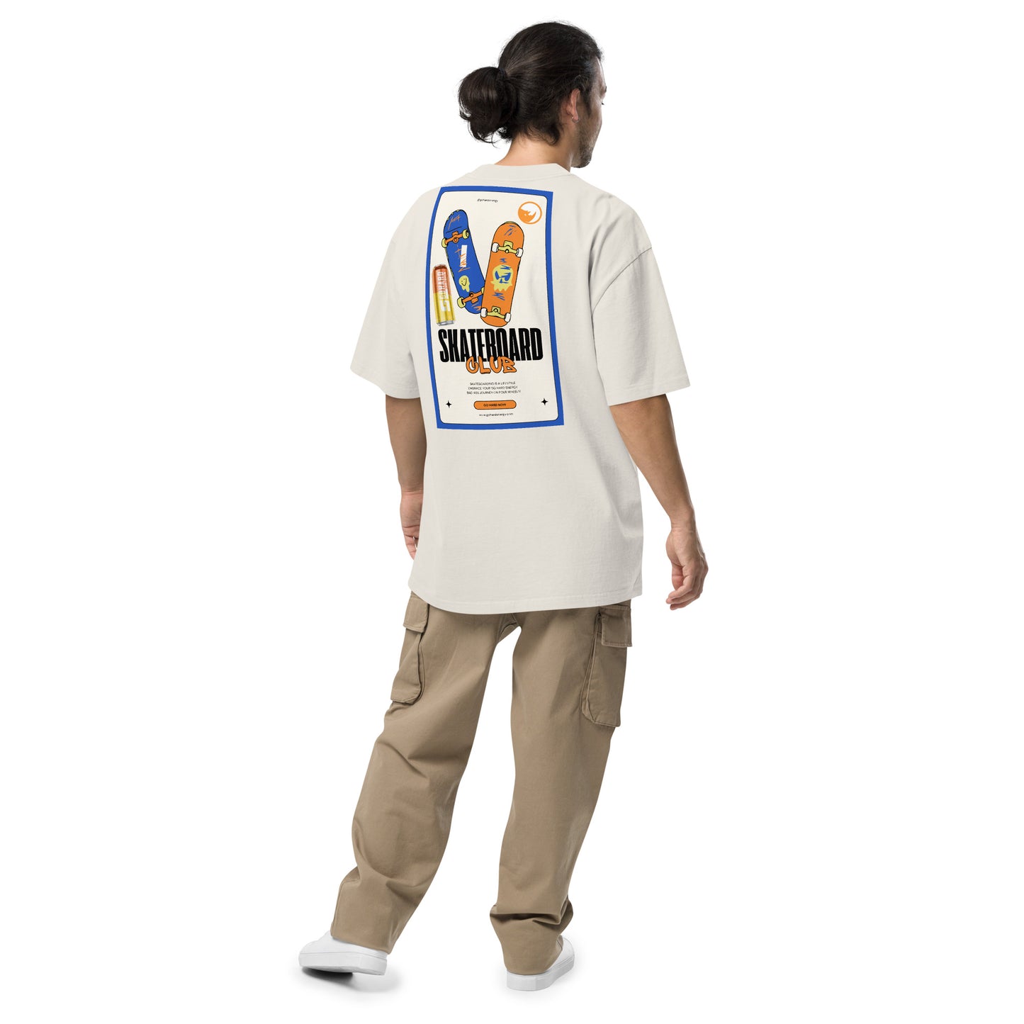 Skate Life Oversized faded t-shirt